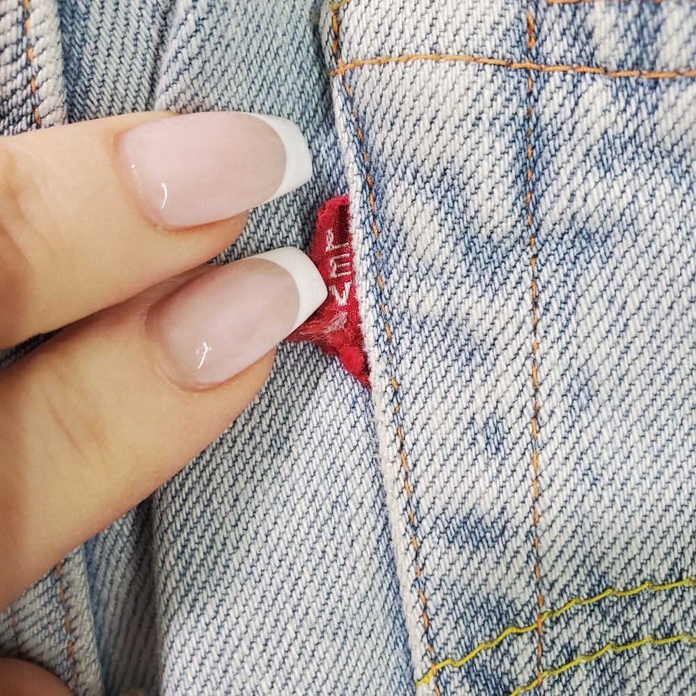 Levi's LVC 701 1950s Jeans Women Sz 25 X 30 Blue‎ Denim Pink Selvedge Big E Tab - Picture 3 of 13